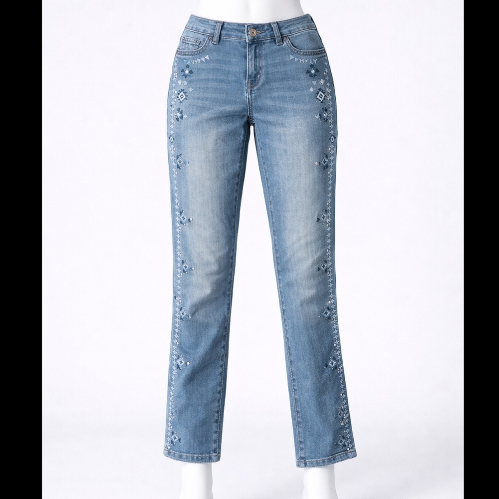 Patterned jeans